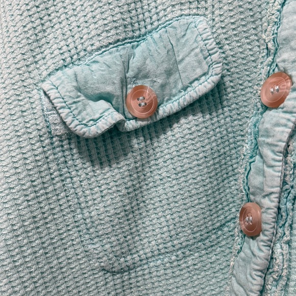 Free People Button Up Cropped Shirt - Picture 4 of 4